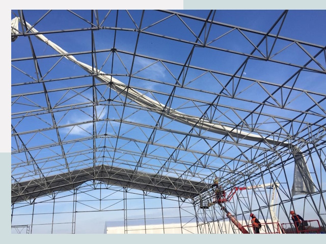 Шатровые ангары от 619 руб. в Луге и Ленинградской области