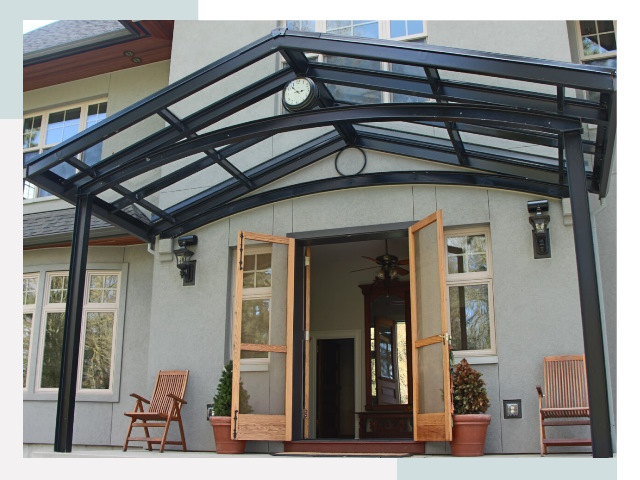 Козырьки металлические в Луге