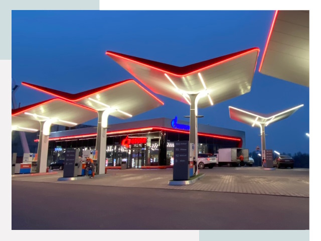 Навесы для АЗС в Луге