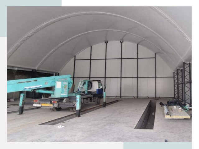 Внутреннее оснащение ангаров в Луге