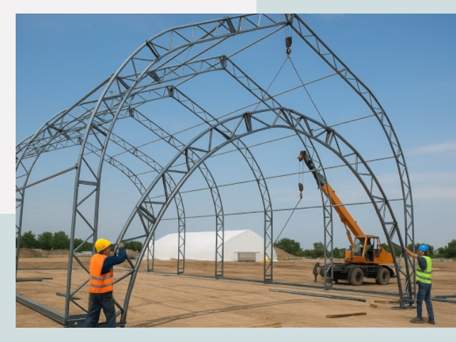 Монтаж ангаров в Луге от 619 руб. - Надежно и быстро